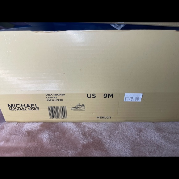 MICHAEL KORS LULA TRAINERS CANVAS 9m Merlot - Picture 7 of 7